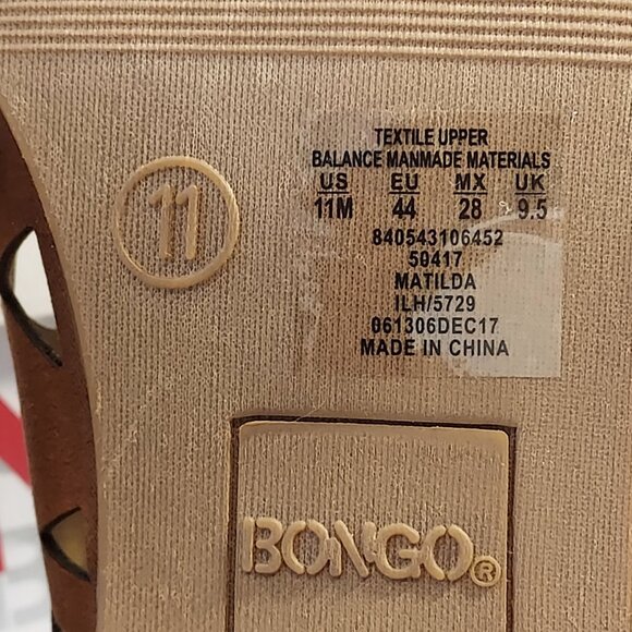 Womens Bongo Brown Block Heels Sandals Cutout Ankle Bootie Open Toe Shoe size 11 - Picture 10 of 12